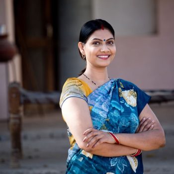 Portrait of confident woman in sari